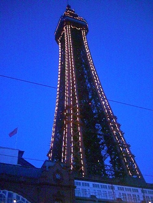 Blackpool Tower, Lancashire, at dusk