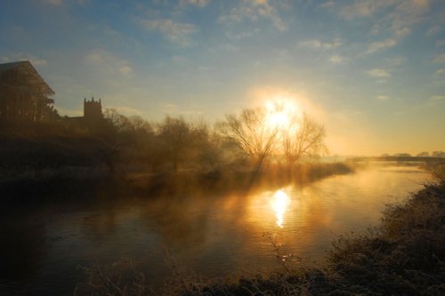 Sunrise over the river