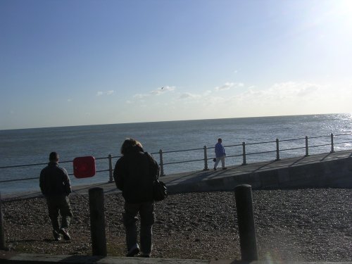 Family on beach