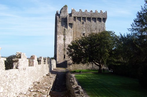 Blarney Castle as seen from down the Battlements