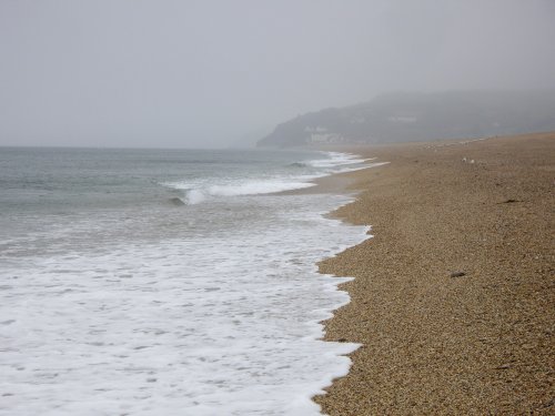 A misty day on Slapton Sands