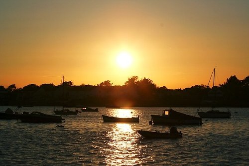 Sunset over Mudeford Quay