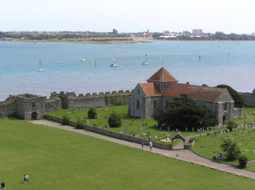 Portchester Castle in Portsmouth Harbour