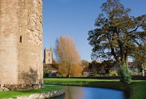 Nunney Church seen from the Castle