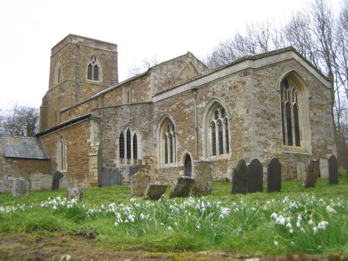 Loddington Church in the spring