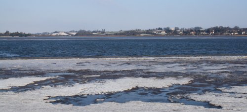 The frozen Exe Estuary