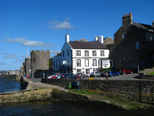 Approaching Caernarfon Castle