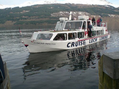 Pleasure boat at Tarbet, Loch Lomond