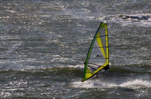 Windsurfing on a rough day