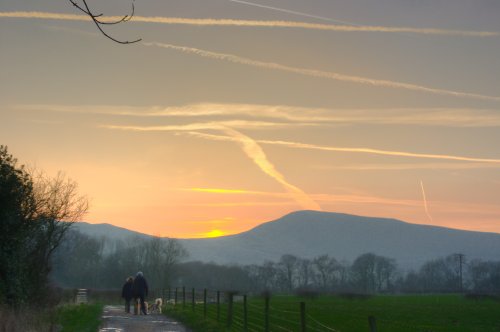 Sun set over Mam Tor