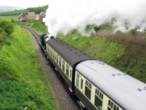 Steam train on the West Somerset Railway