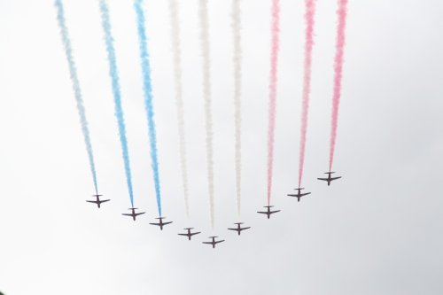 Red Arrows flying over London