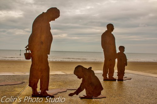 Steel sculpture on the Colwyn Bay promenade