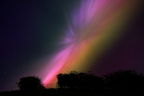 Northen lights above Bolsover, uk