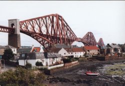 The Forth Railbridge providing a spectacular backdrop to North Queensferry.