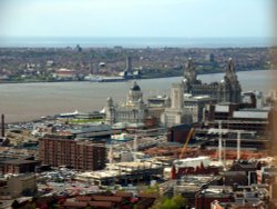 Liverpool and Wirral from the top of the Anglican Cathedral