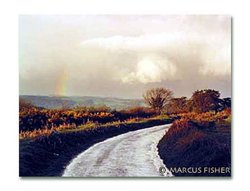 Road in Dartmoor, Hound Tor, Dartmoor, County Devon, England