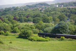 Overlooking East Lancs railway from St.Catherines Close, Ramsbottom