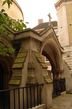 Main entrance at the Temple Church