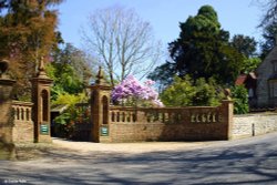 The entrance to Minterne Gardens and Manor House at Minterne Magna