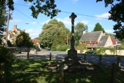 The centre of the village and the war memorial, Appleton