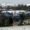 Peak district village, Great Longstone. in the snow