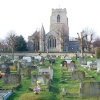 St. Peter's Church and Cemetery in Brandon, Suffolk.