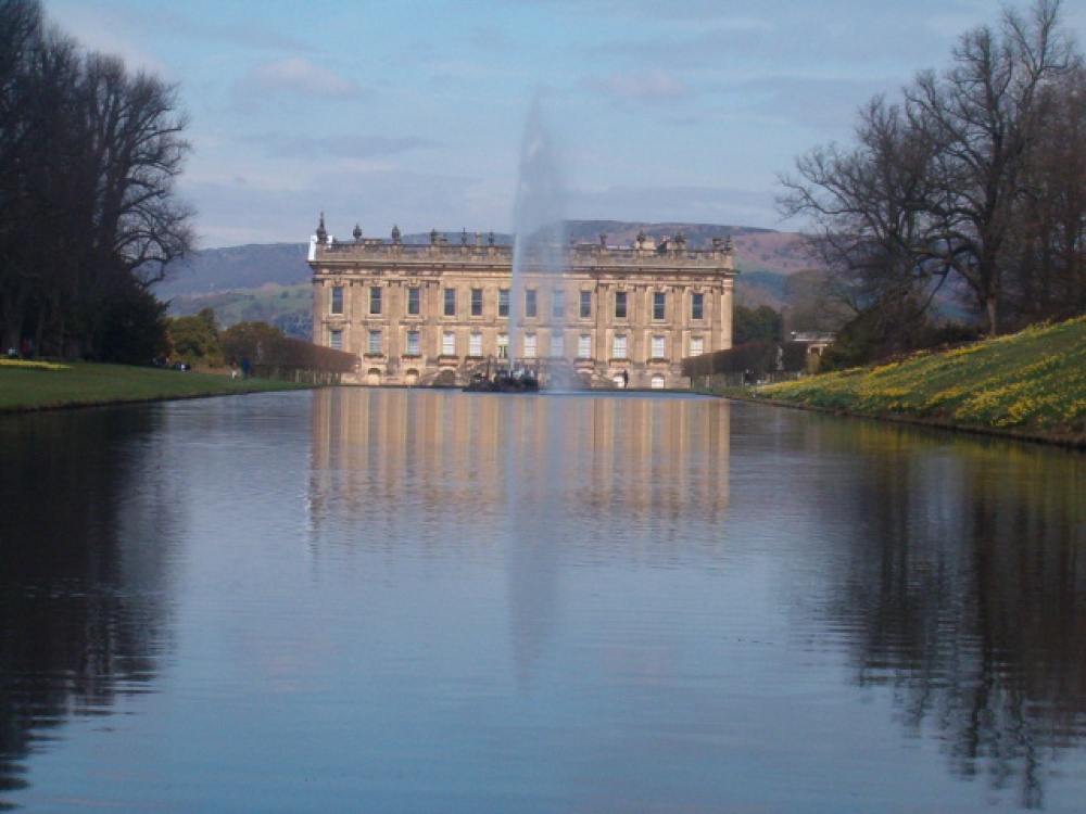 Chatworth House from garden