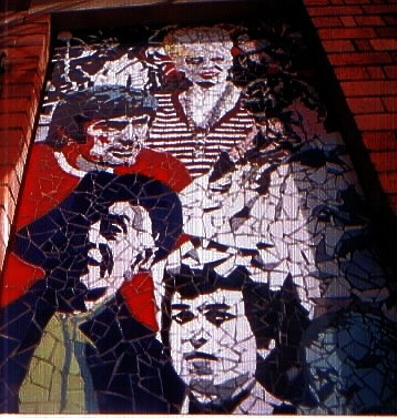 famous  Mancunians  in  mosaic