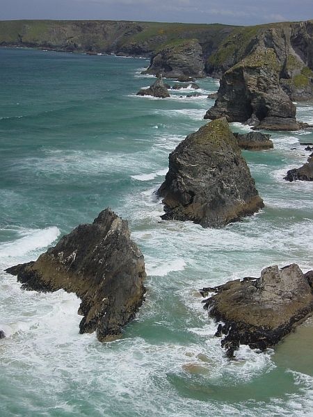 Bedruthan Steps near Padstow - April 2004