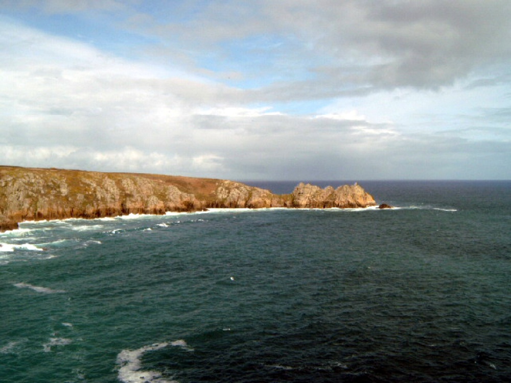 Logan Rock and Porthcurno Bay