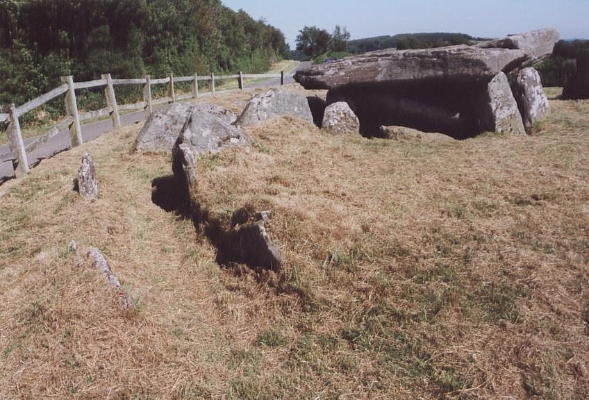 the neolithic long barrow called arthurs stone on Dorstone hill Herefordshire