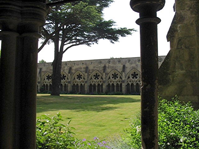 on the grounds of Salisbury Cathedral, Wiltshire