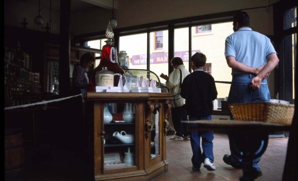 Inside a shop