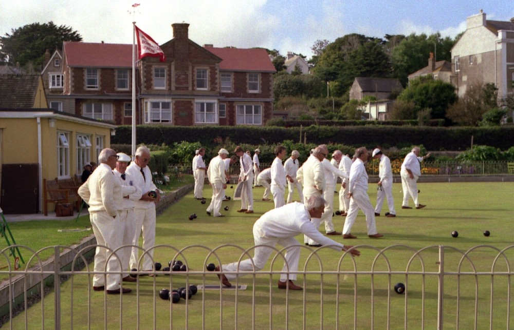 Photograph of Lawn Bowlers, Newlyn