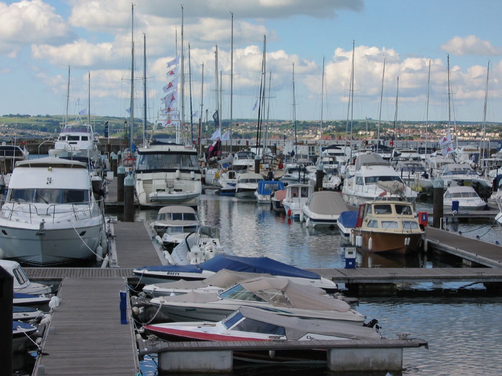 Torquay harbour with Paignton in the background