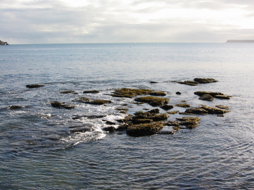 Tor Bay with Torquay on the left and Brixham on the right