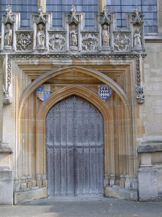 Magdalen College doorway detail. Oxford