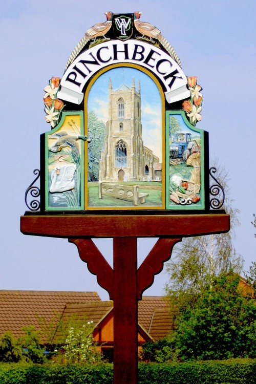 Pinchbeck Village Sign. Pinchbeck, Lincolnshire