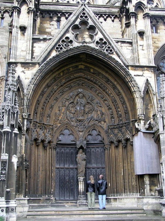 Lincoln Cathedral - the Judgement Porch, on the south side of the Cathedral