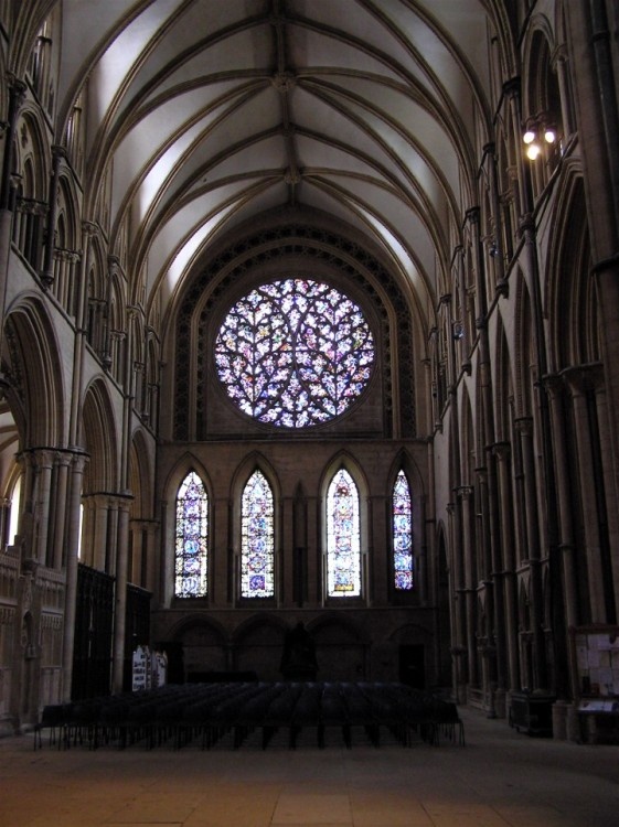 Lincoln Cathedral - the south transept and Bishop's Eye window