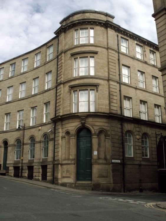 Corner of Vicar Lane in the area of Bradford called Little Germany.