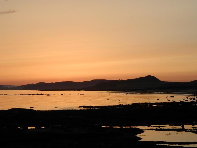 Seamill sunset, looking north