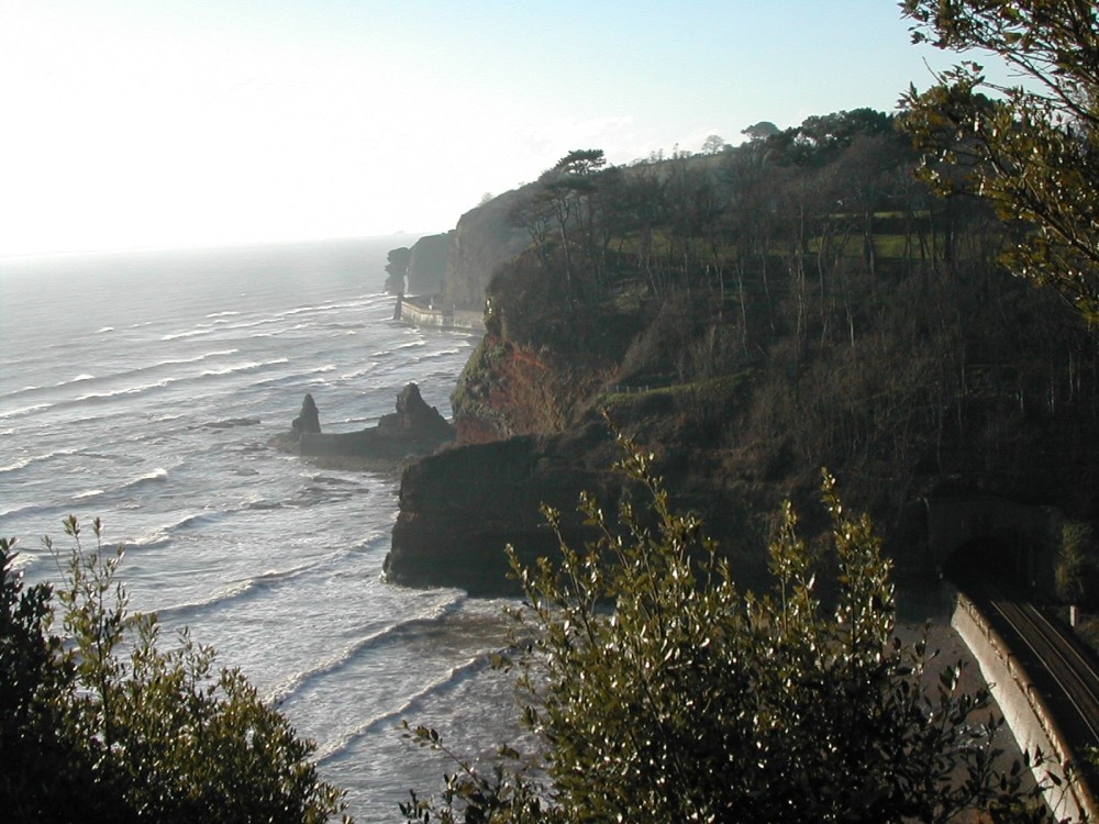 view from the western cliff at Dawlish, Devon