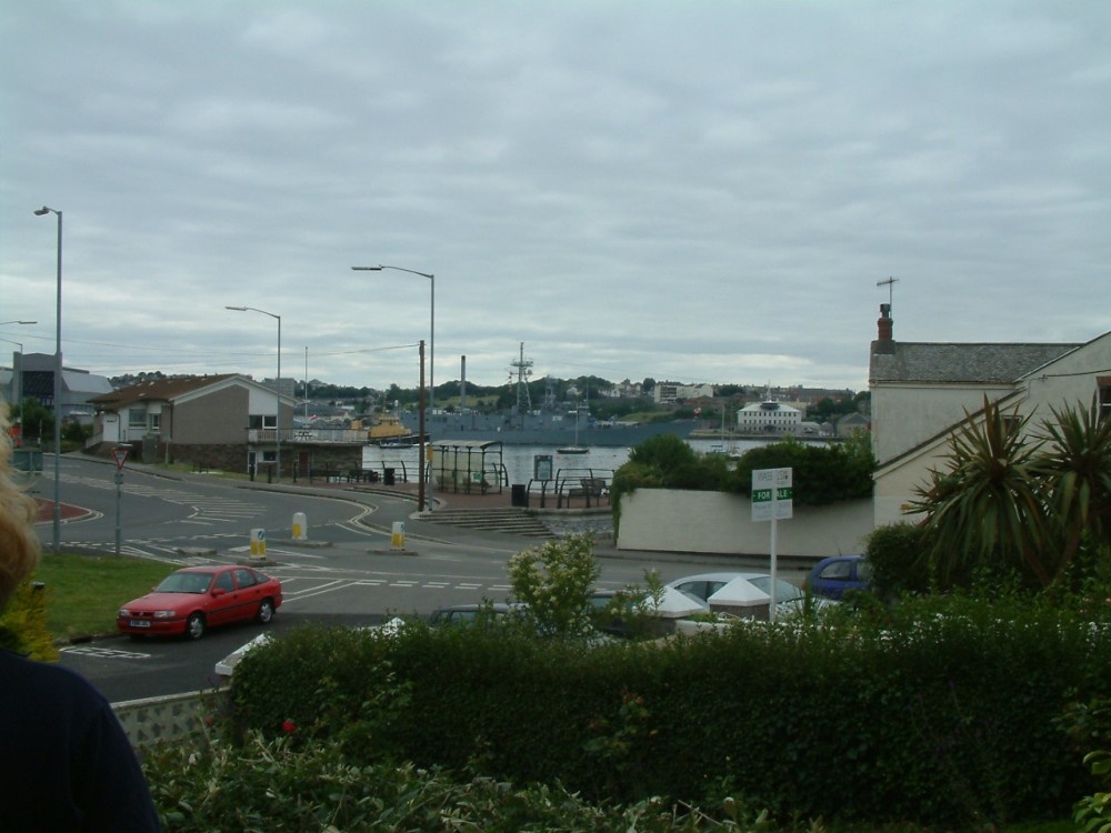 Ship going seaward just past torpoint ferry