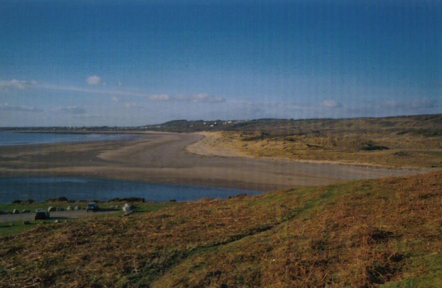 Ogmore beach overview. South Wales