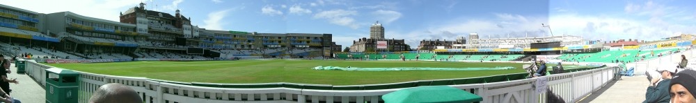 Photograph of Panoramic photo of the Oval cricket ground.