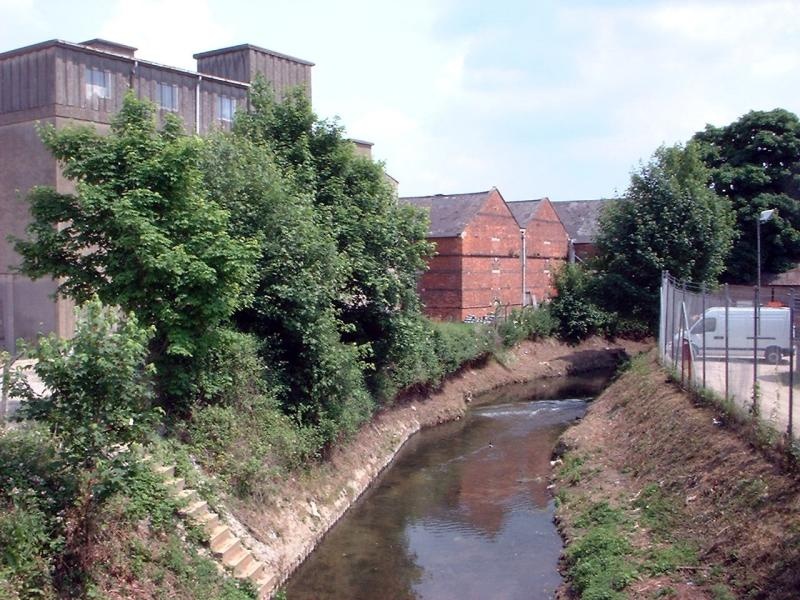 River Biss from Sustrans Cycle Way Innox Path