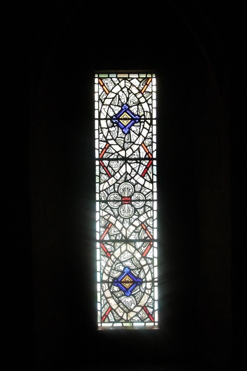 Stained glass window, Stairwell, Tower of London, London