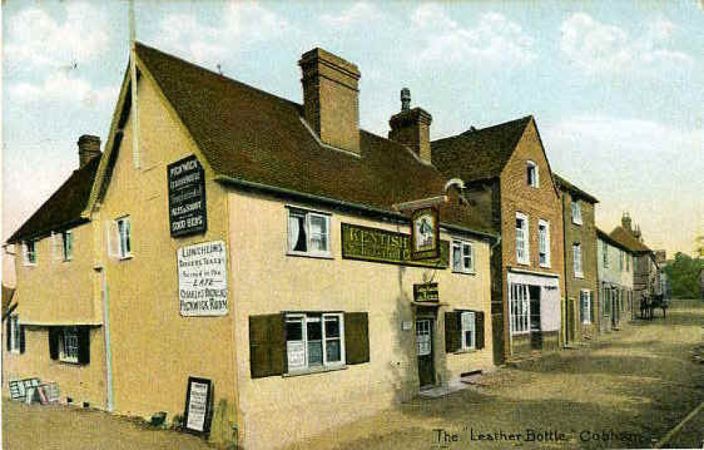 1919 postcard of The Leather Bottle Pub